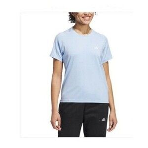 NWT Adidas Womens T-shirt Active Short Sleeve Crewneck Top Blue Size Large